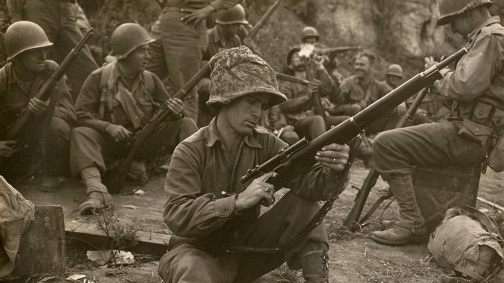Best World War 2 Wallpaper Id - Us Army Sniper Ww2 - HD Wallpaper 