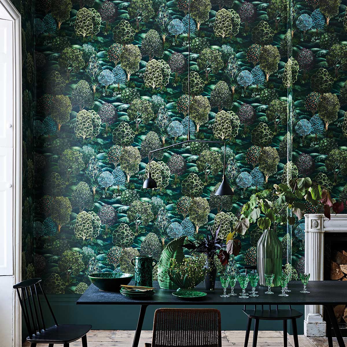 Cole & Son Forest Forest Greens Wallpaper - Cole And Son Wallpaper Forest - HD Wallpaper 
