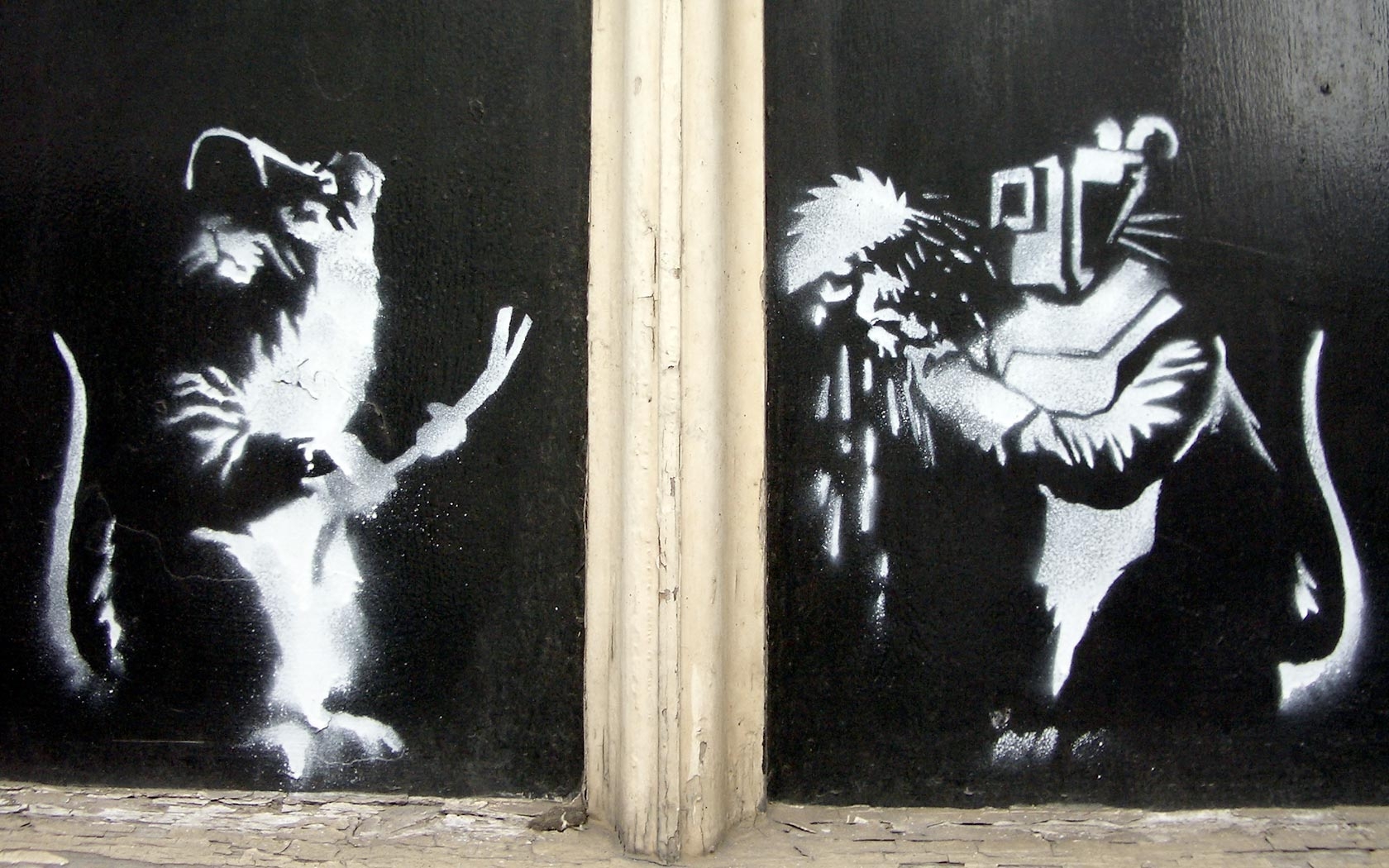 Banksy Rat Welding - HD Wallpaper 