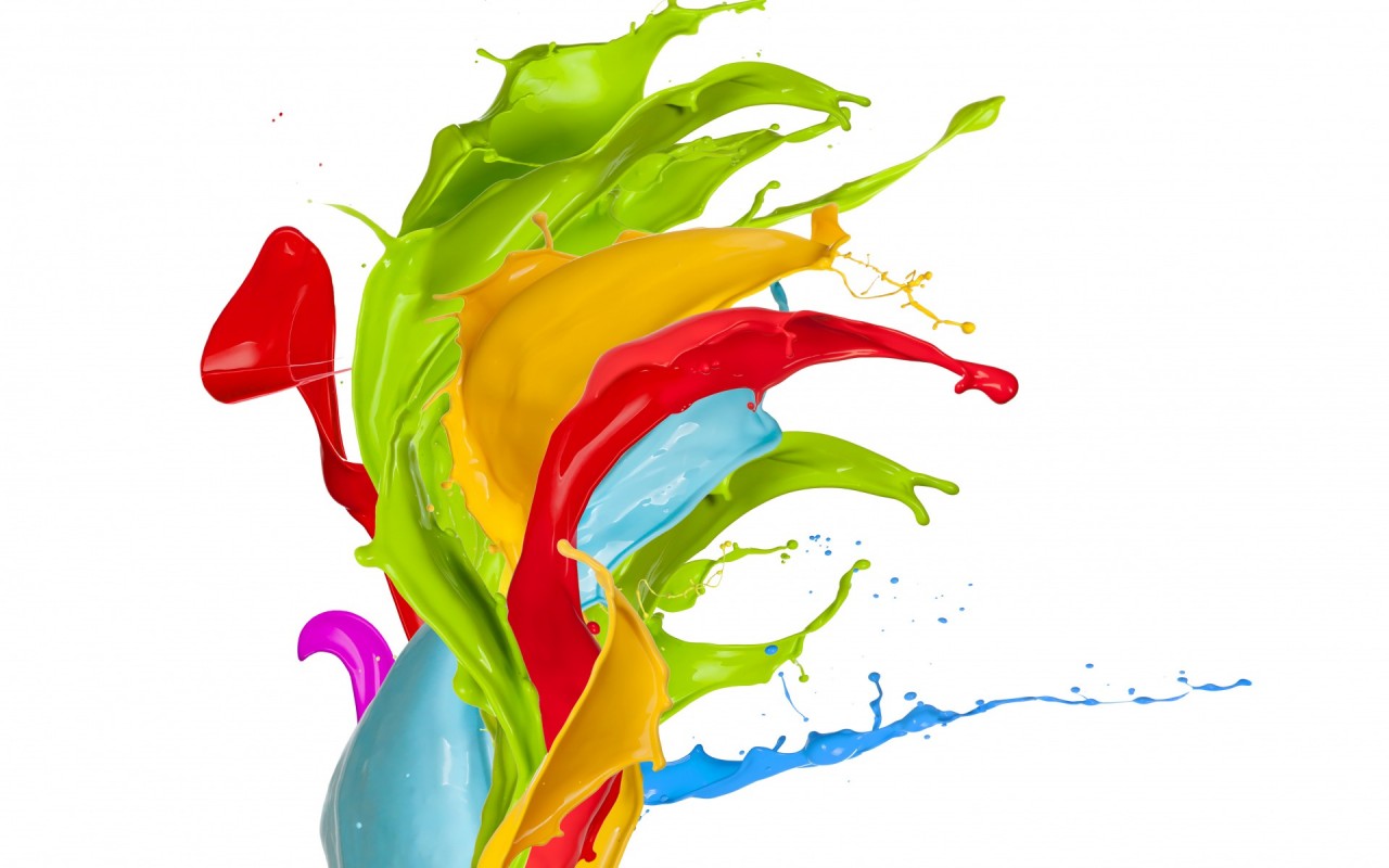 Paint Splatter Exotic Flower Wallpapers - Paint Splash 3d - HD Wallpaper 