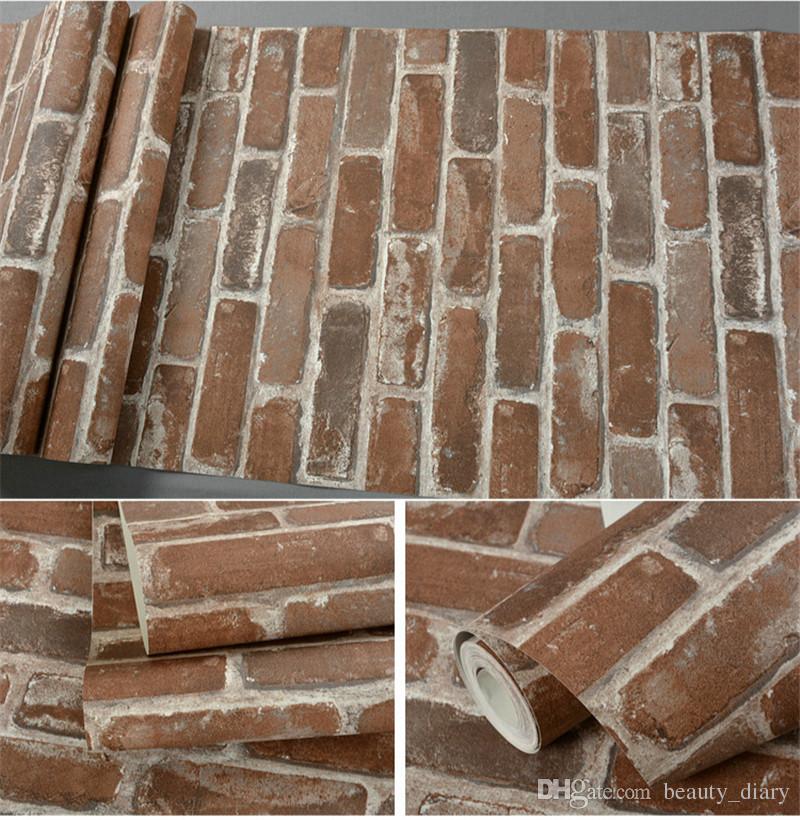 Faux Brick Wall Paper - HD Wallpaper 