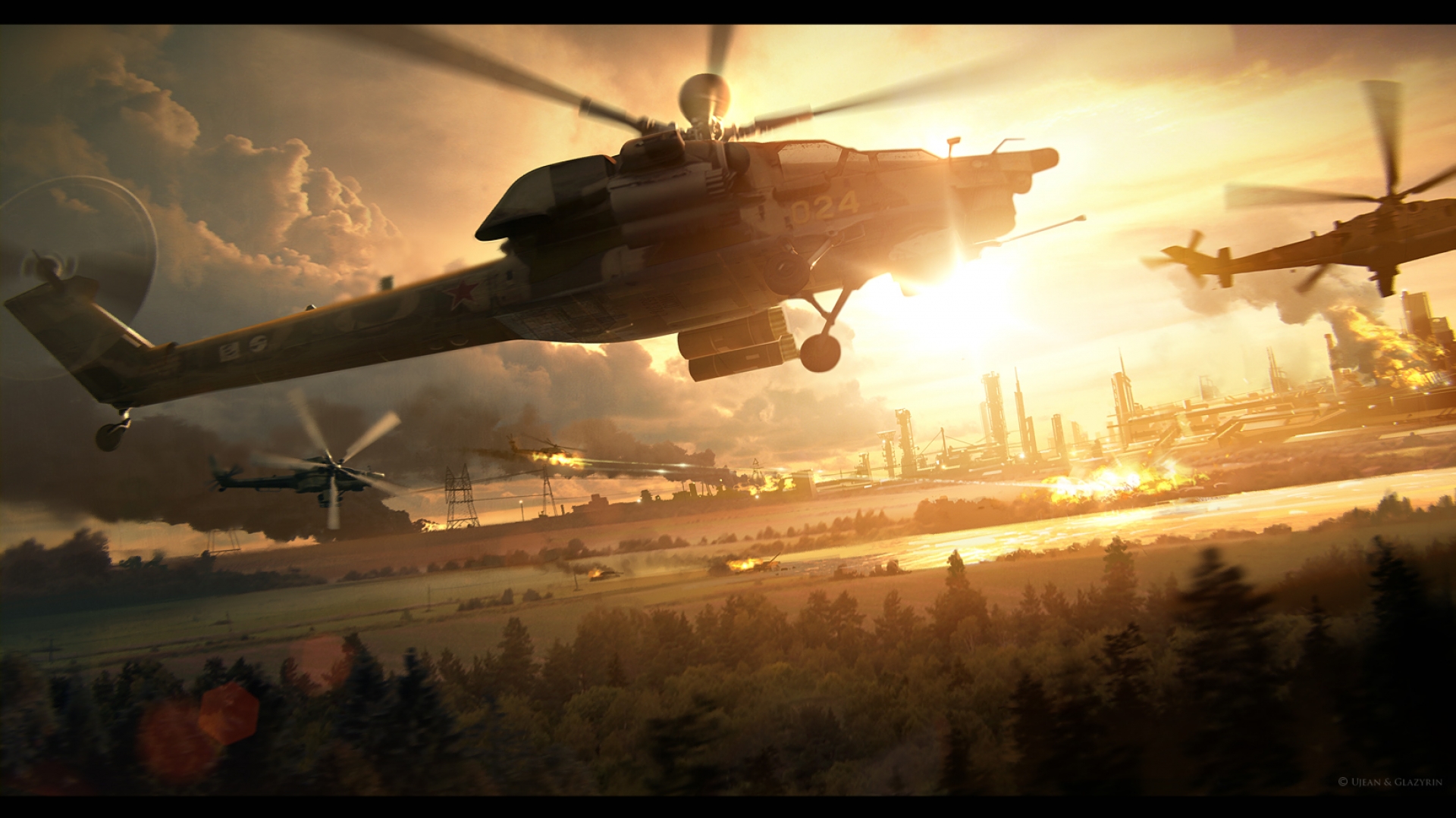 Attack Helicopter - HD Wallpaper 
