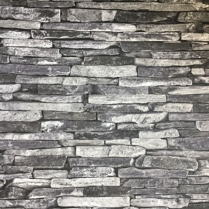 Arthouse Opera Slate Grey Wallpaper 694100 Stone Brick Urban Cladding Faux Stone