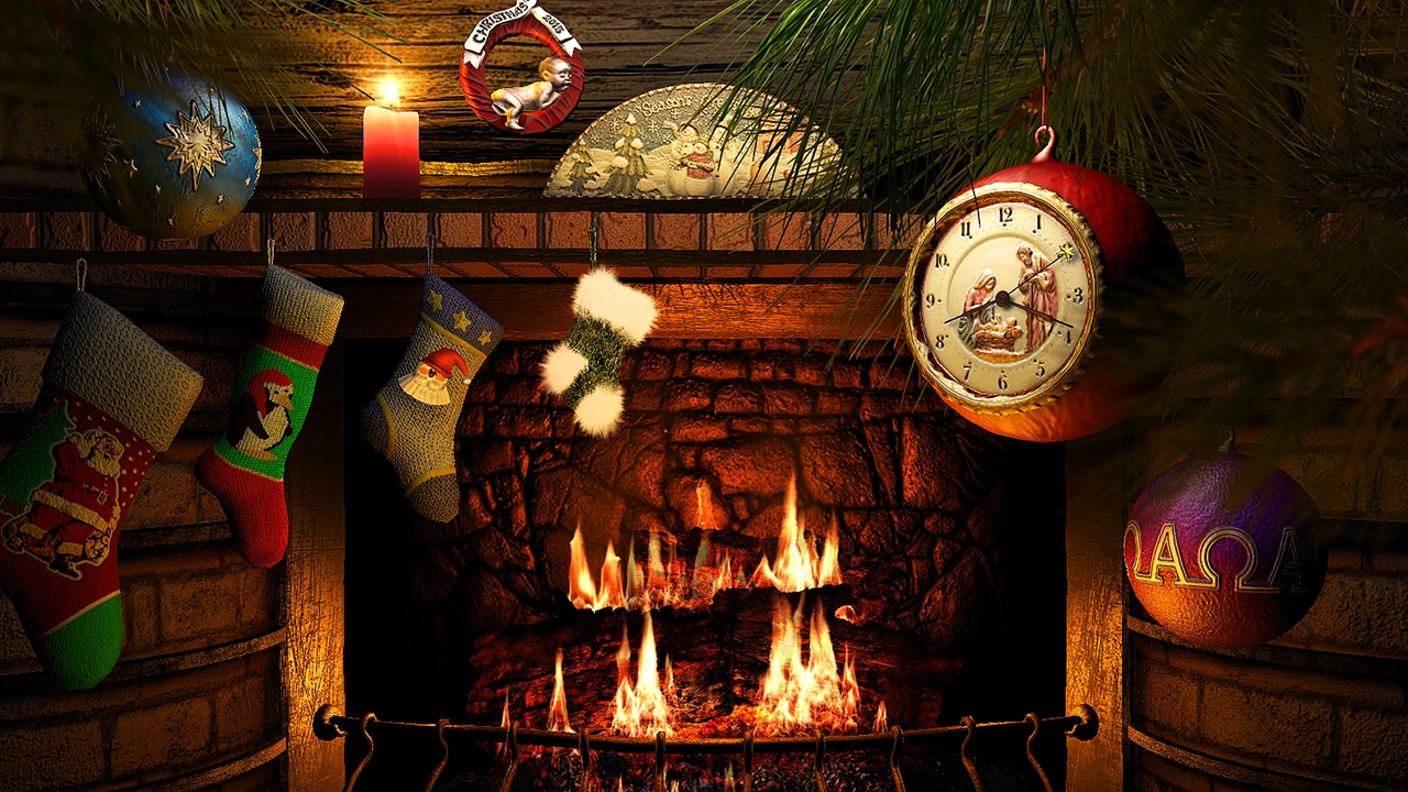 Christmas Fireplace Background Hd 1280x720 Wallpaper teahub.io