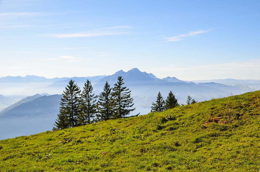 Golden Autumn, Alpine, Hike, Sun, Mist, Summit, Distant - Summit - HD Wallpaper 
