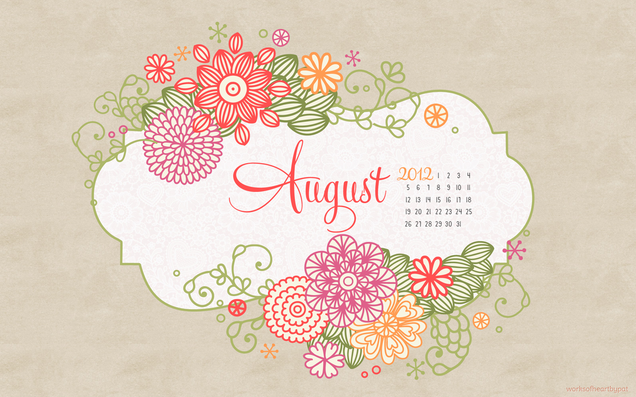 August 2018 Desktop Calendar - HD Wallpaper 