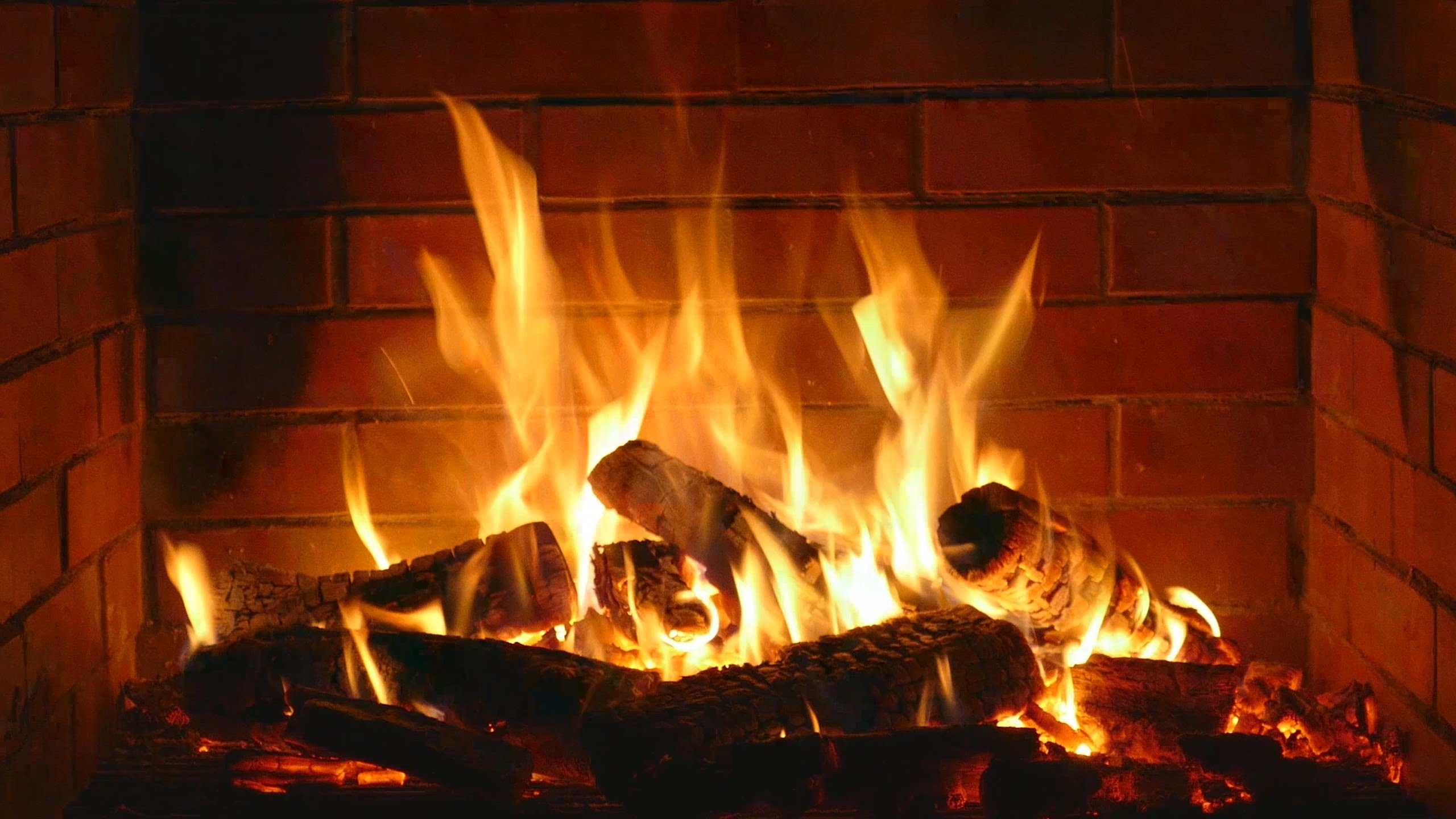 Fireplace - Feu De Chemine - HD Wallpaper 