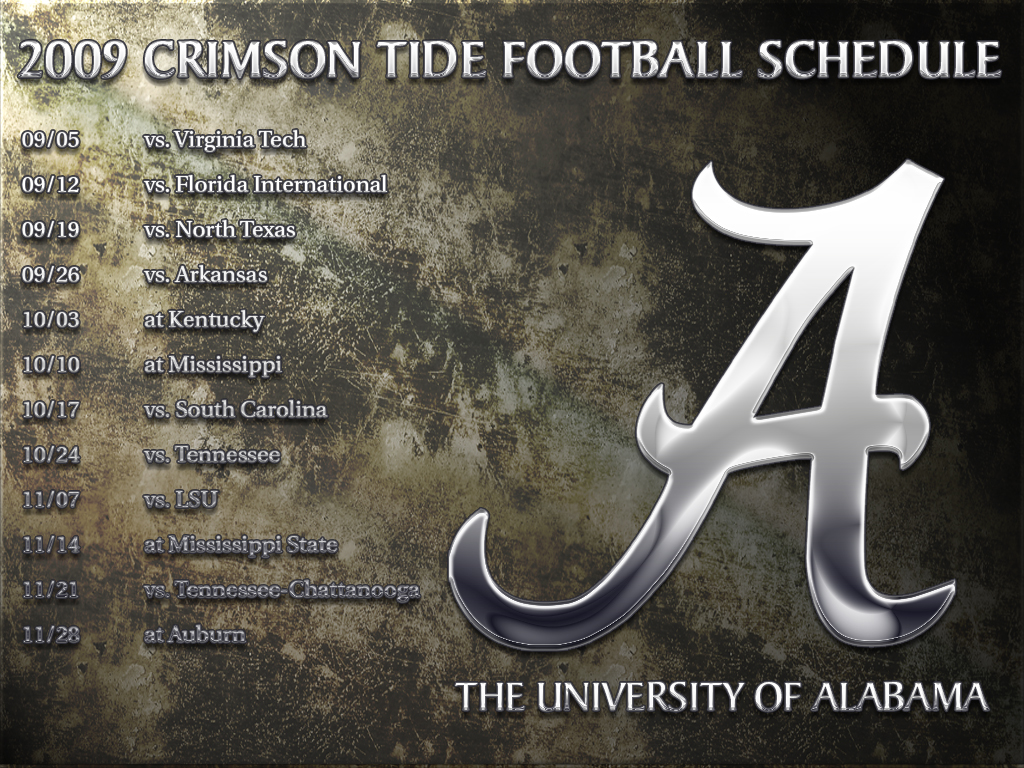 2009schedule4 - Good Morning Bama Football - HD Wallpaper 