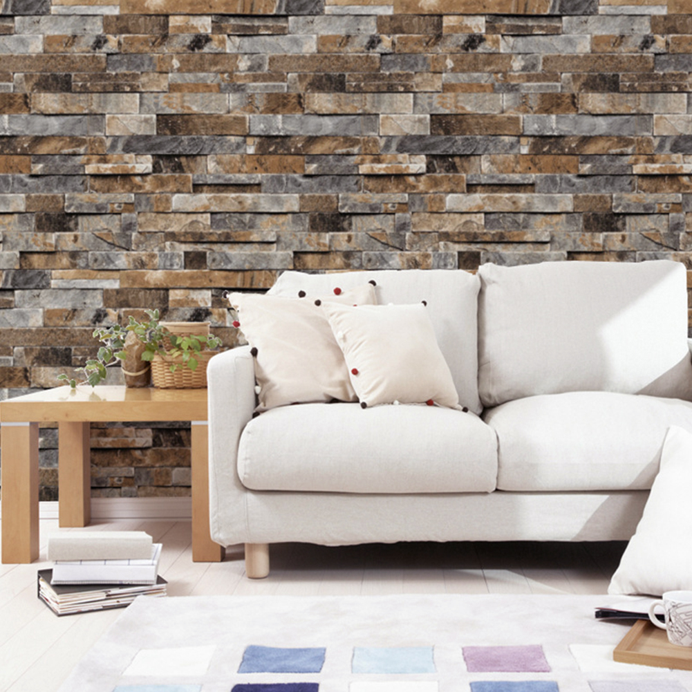 3d Brick Effect Slate Stone Wallpaper Wall Textured - HD Wallpaper 