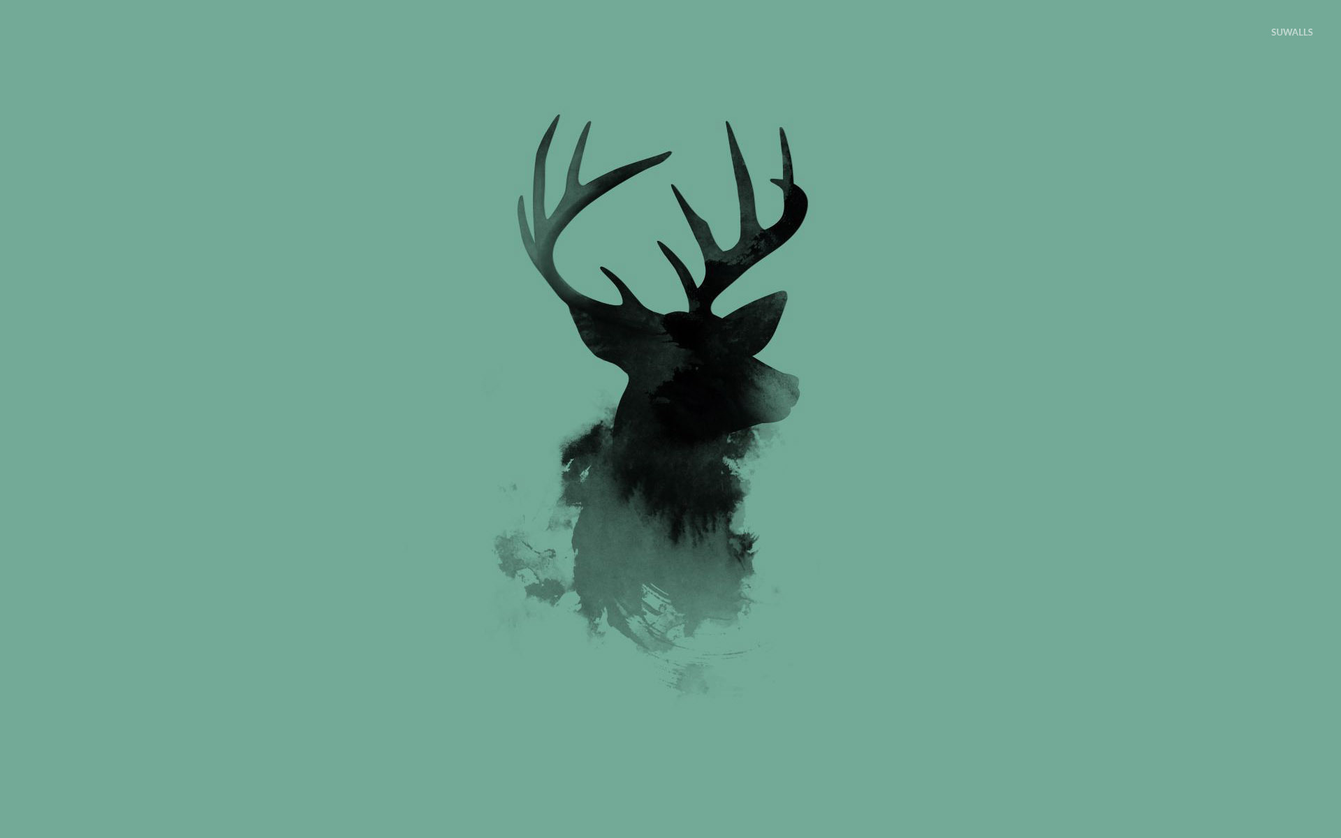 Deer Silhouette Wallpaper Hd - HD Wallpaper 
