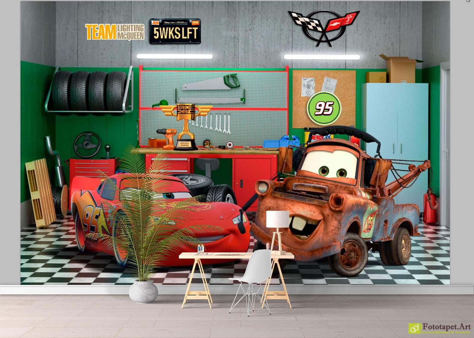 Garage Car Wall Mural - HD Wallpaper 