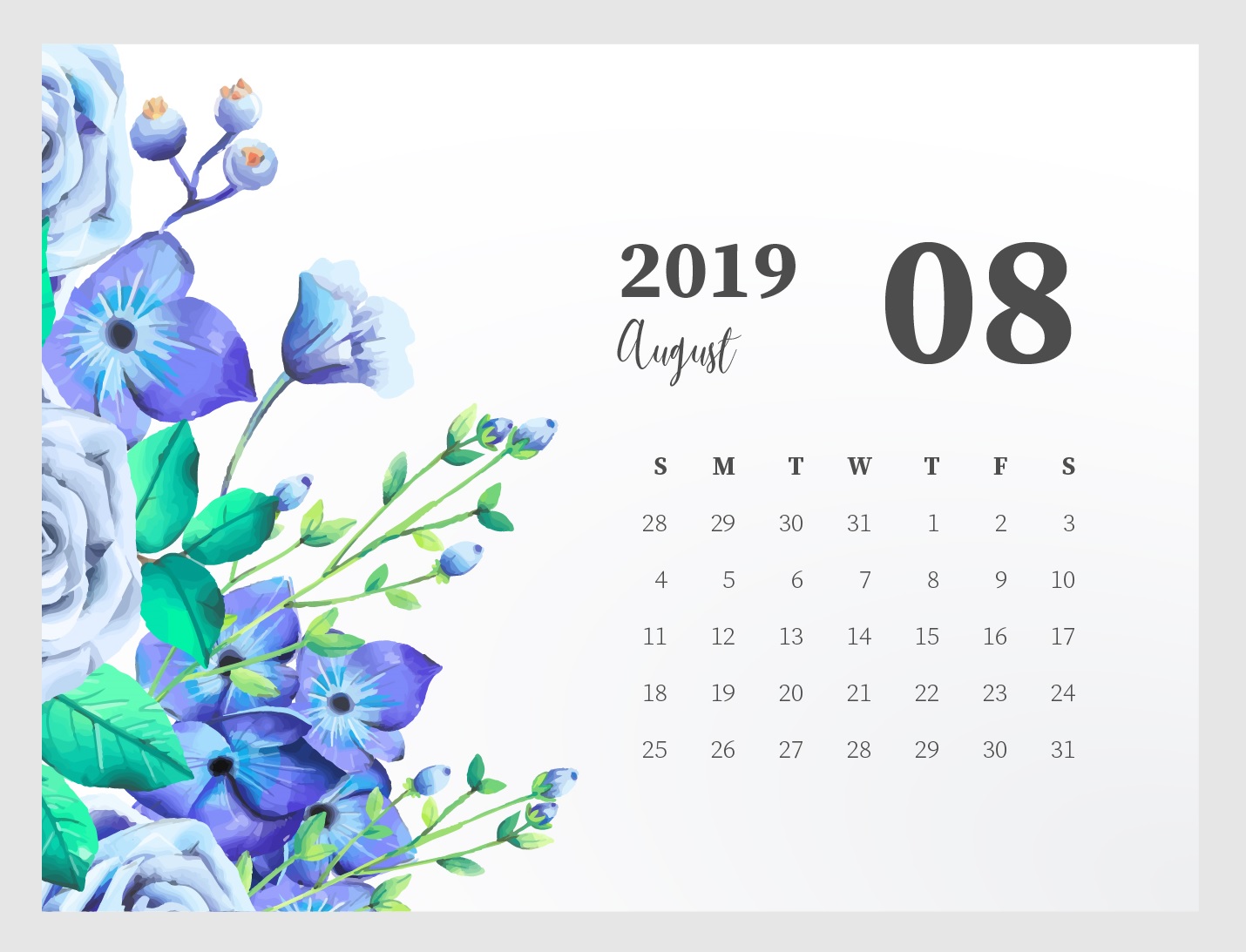 Cute August 2019 Calendar Wallpaper - August 2019 Calendar Cute - HD Wallpaper 
