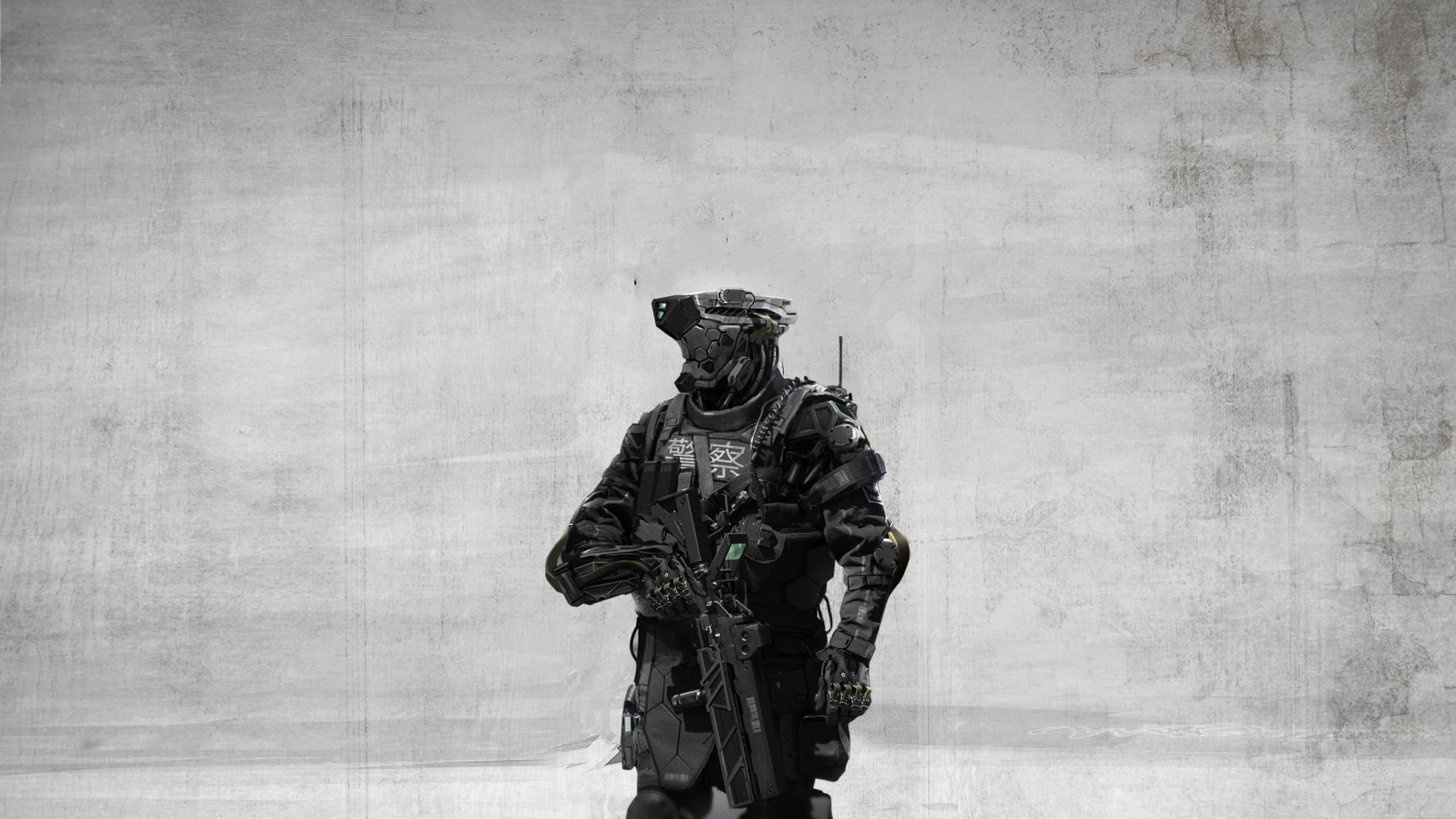 Minimalist Future Police Wallpaper - Police Black And White - HD Wallpaper 