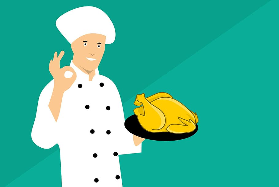 Chef Holding A Chicken And Flashing The Okay Sign - Contoh Lowongan Kerja Chef - HD Wallpaper 