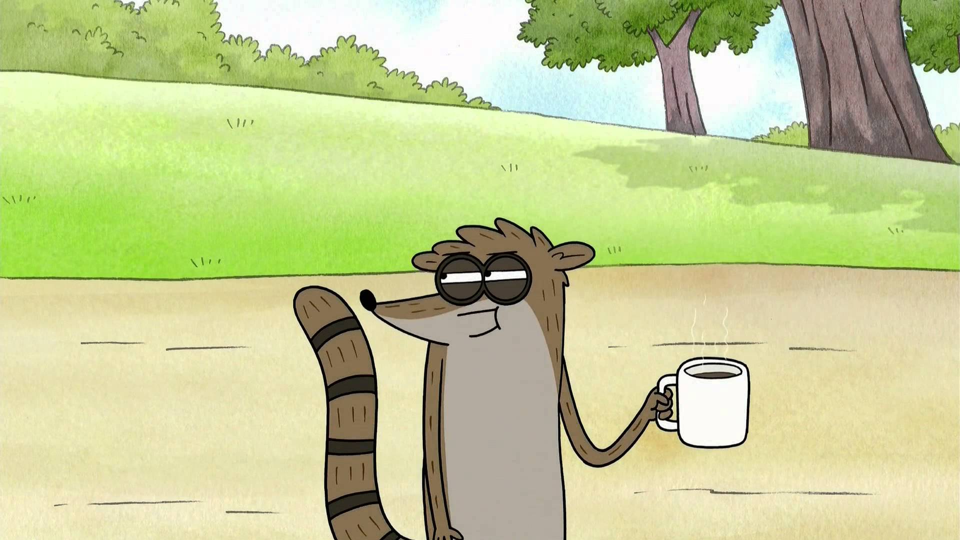 Regular Show Hd Wallpapers - Regular Show Rigby Coffee - HD Wallpaper 