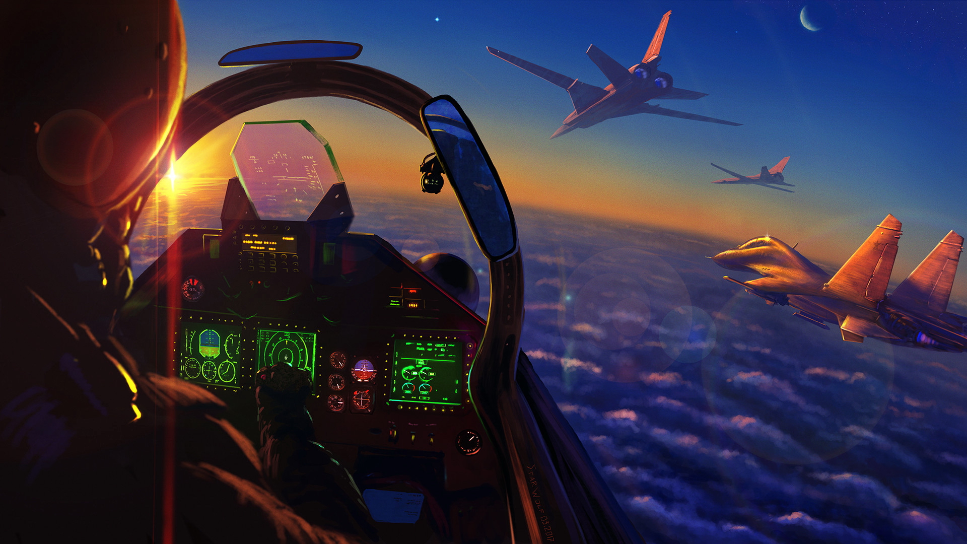 Airplane Cockpit - HD Wallpaper 