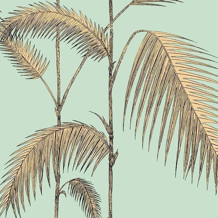 Palm Leaves Wallpaper Cole And Son Mint/yellow 112/2006 - Tapete Palm Cole Son - HD Wallpaper 
