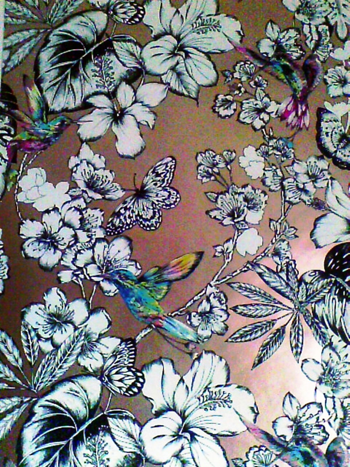 Show Stopping Rose Gold Paradise Wallpaper Decorated - Rose Gold Julien Macdonald - HD Wallpaper 