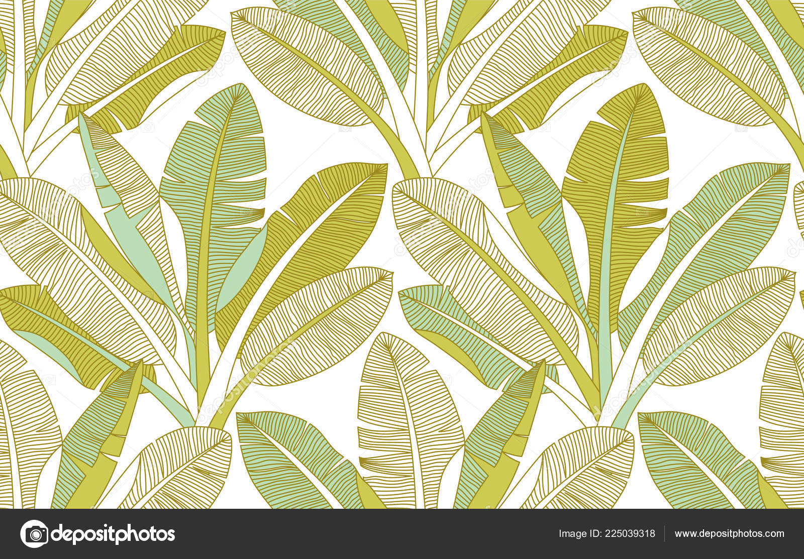 Banana Leaves Vector Background - HD Wallpaper 