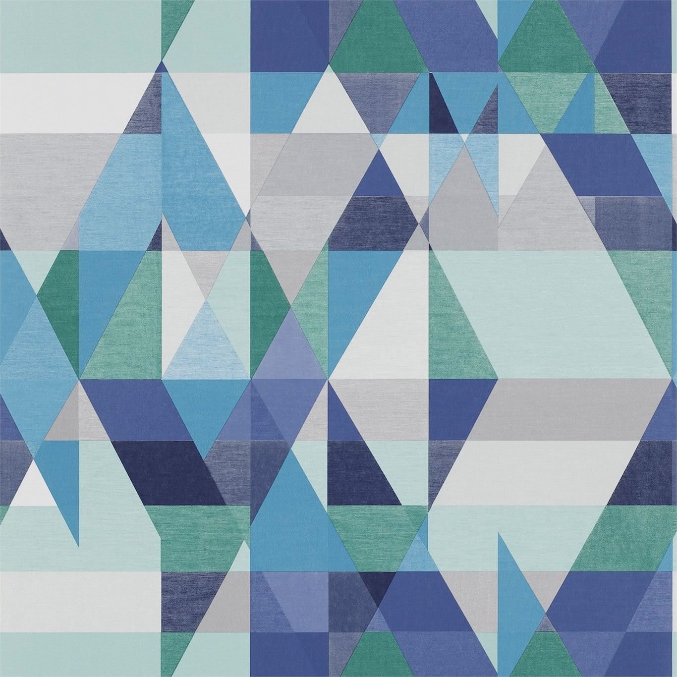 Sapphire / Turquoise / Slate - Scion Wallpaper Geometric Blue - HD Wallpaper 