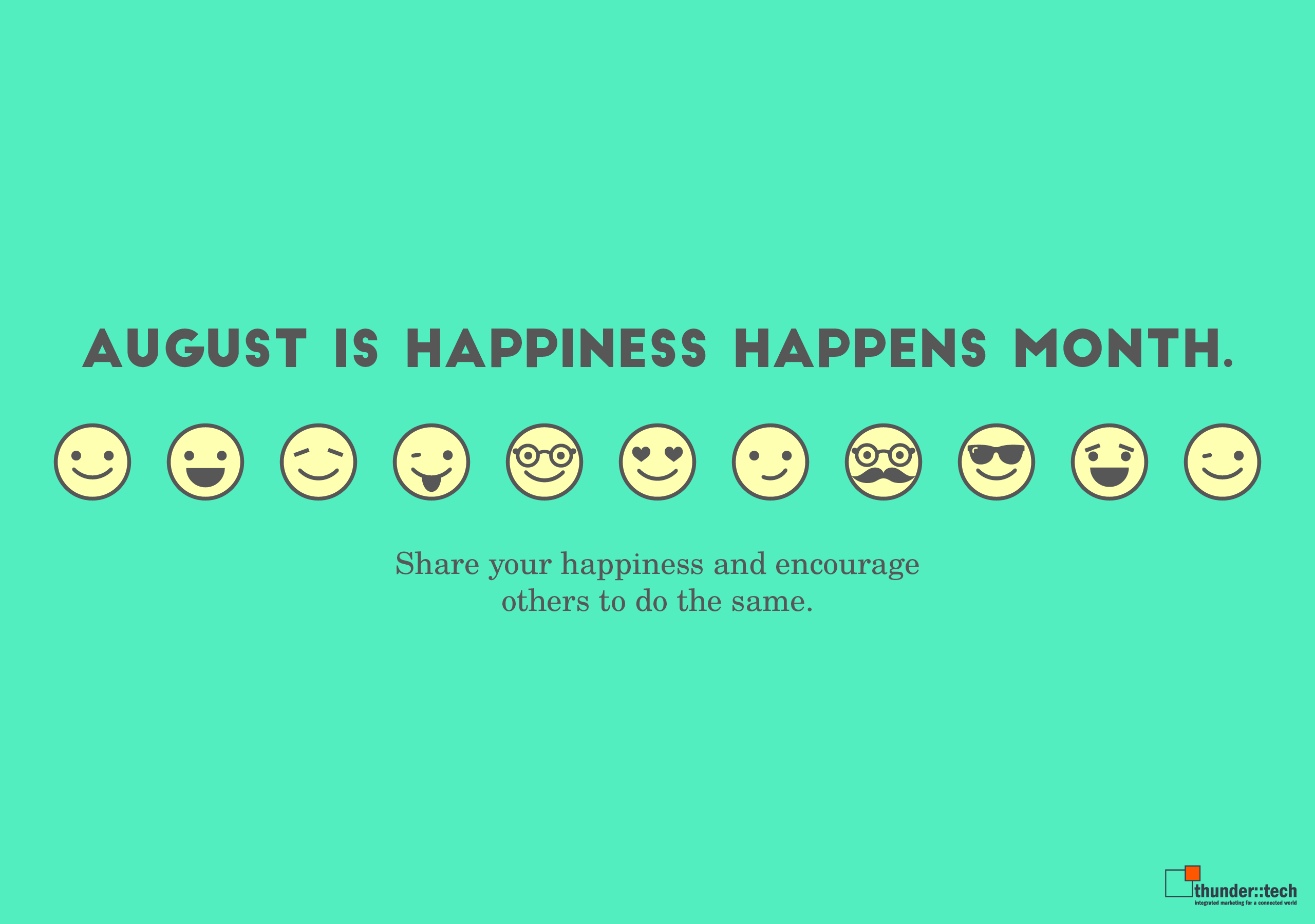 August Happiness Happens Month - HD Wallpaper 