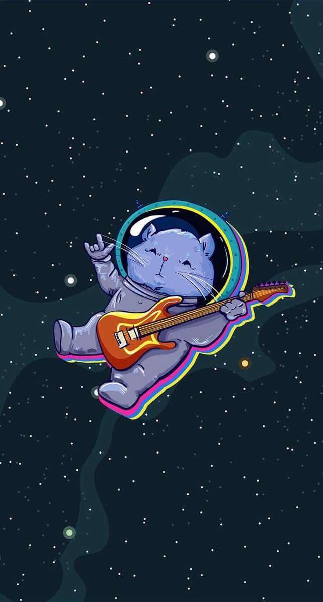 Space Cat Wallpaper Cartoon - HD Wallpaper 