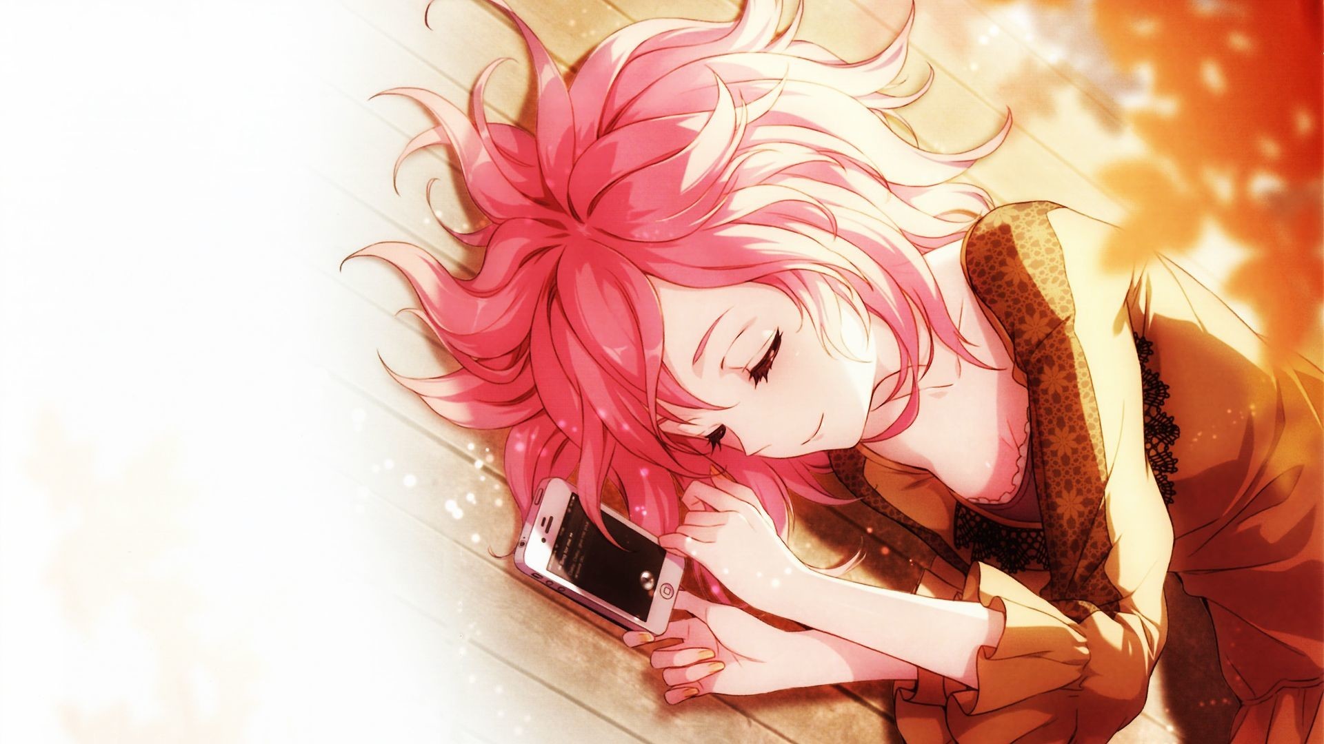 Download 1k Mikasa Ackerman Kawaii - Anime Girl Sleeping With Phone - HD Wallpaper 