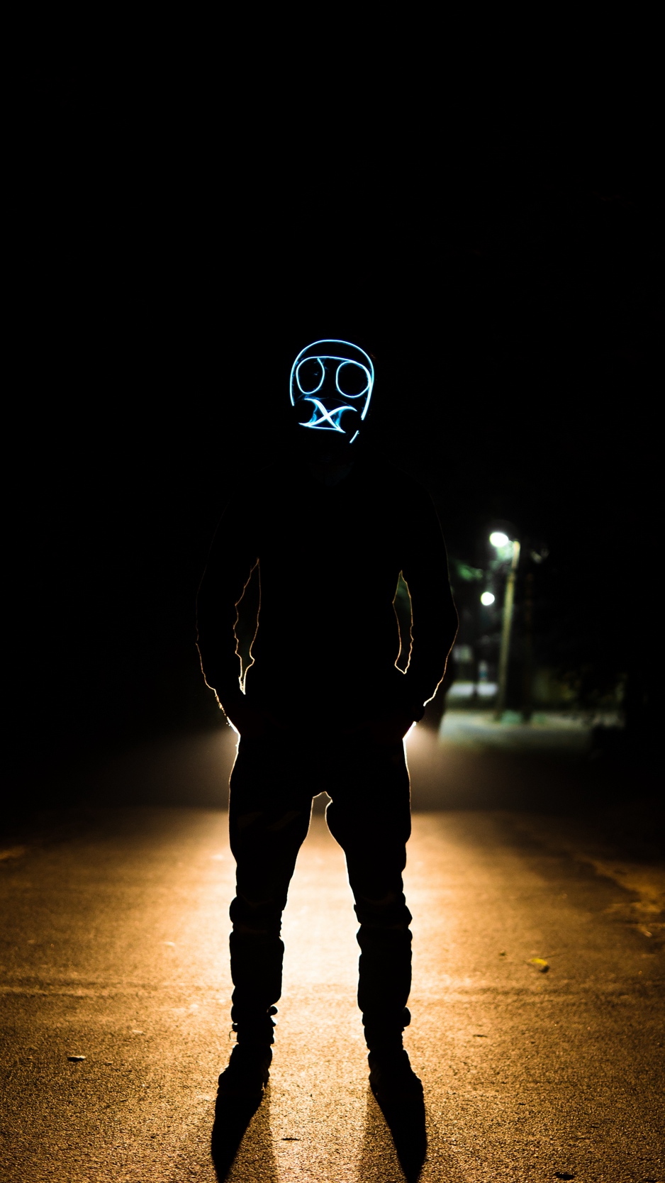 Wallpaper Mask, Glow, Dark, Anonymous, Night - Mask Glow In The Dark - HD Wallpaper 