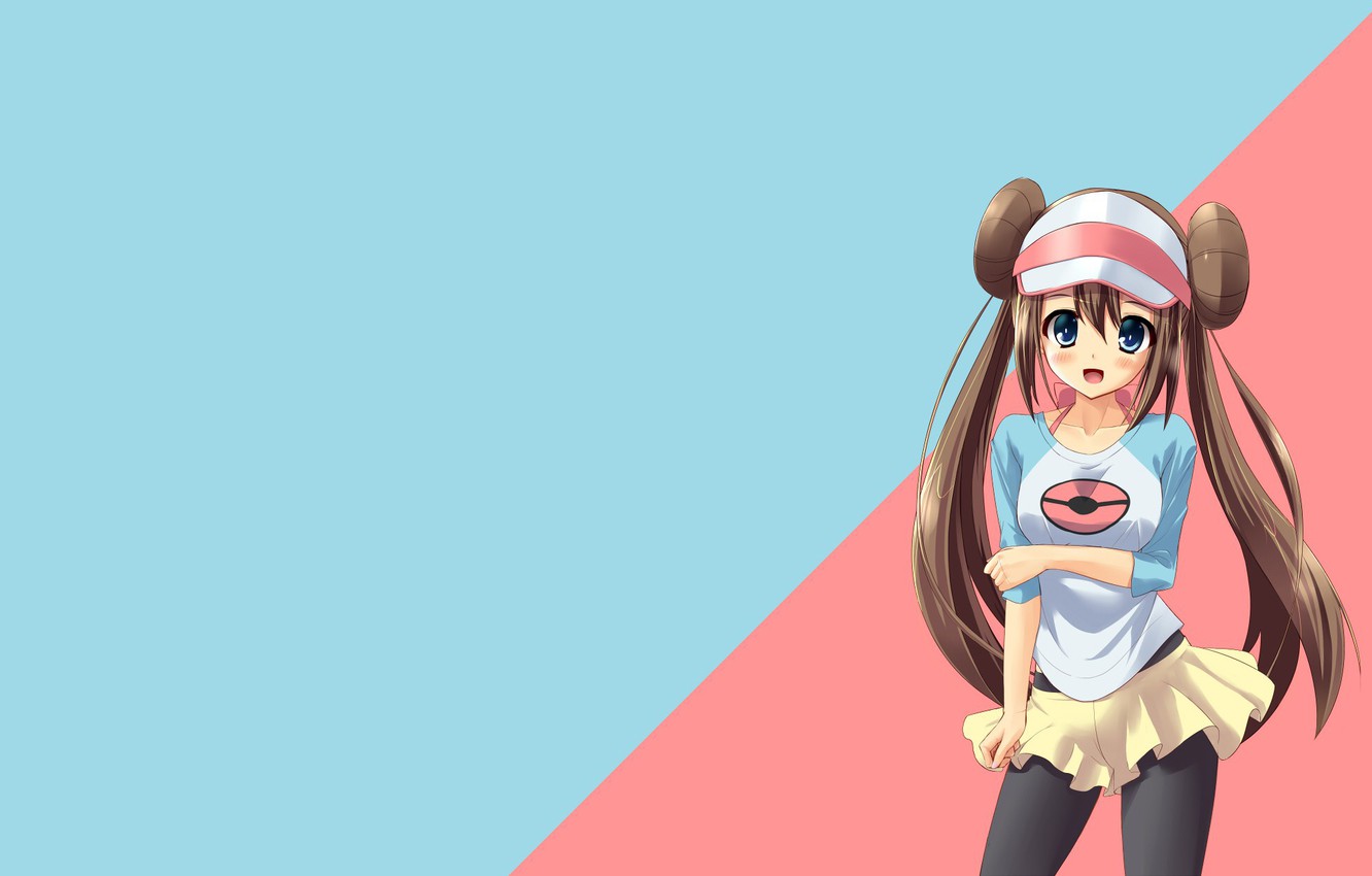 Photo Wallpaper Pink, Wallpaper, Girl, Game, Long Hair, - Cute Pokemon Anime Girl - HD Wallpaper 