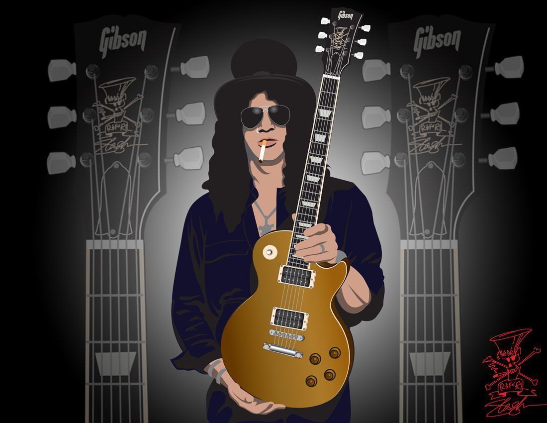 Slash Guitar Wallpapers - Slash Guitar - HD Wallpaper 