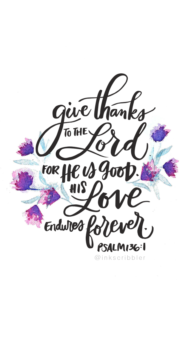Thanks Bible Verse Calligraphy 640x1136 Wallpaper Thanks Bible Verse Calligraphy 640x1136 Wallpaper