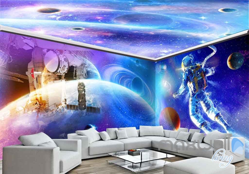 Glowing Wallpaper Design Glow In The Dark Wall Stickies - Room Wallpaper 3d - HD Wallpaper 
