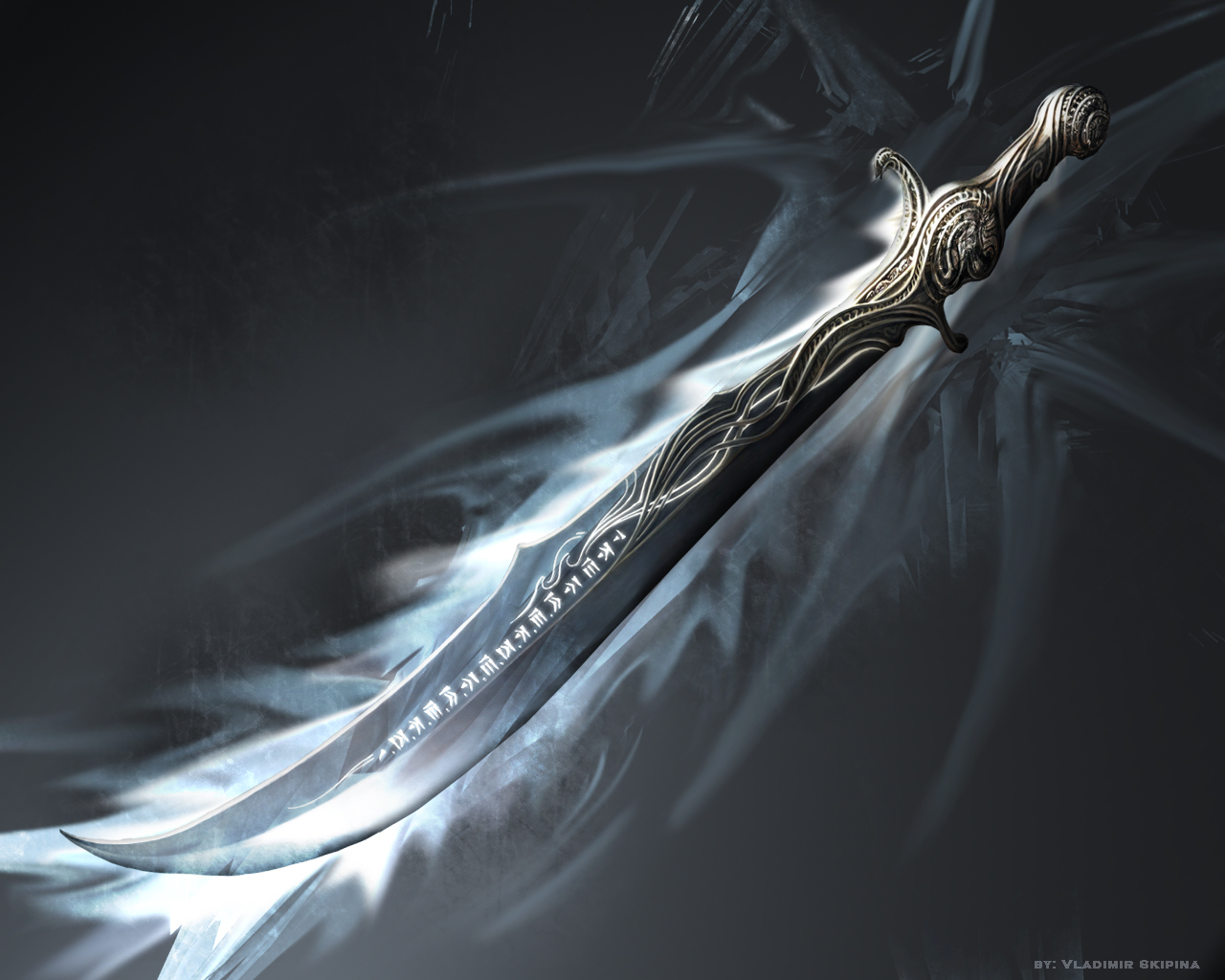 Demon And Angel Sword - HD Wallpaper 