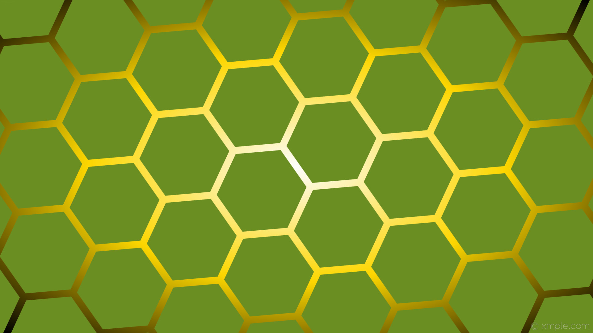 Wallpaper White Glow Green Black Yellow Gradient Hexagon - Black Gold And Green - HD Wallpaper 