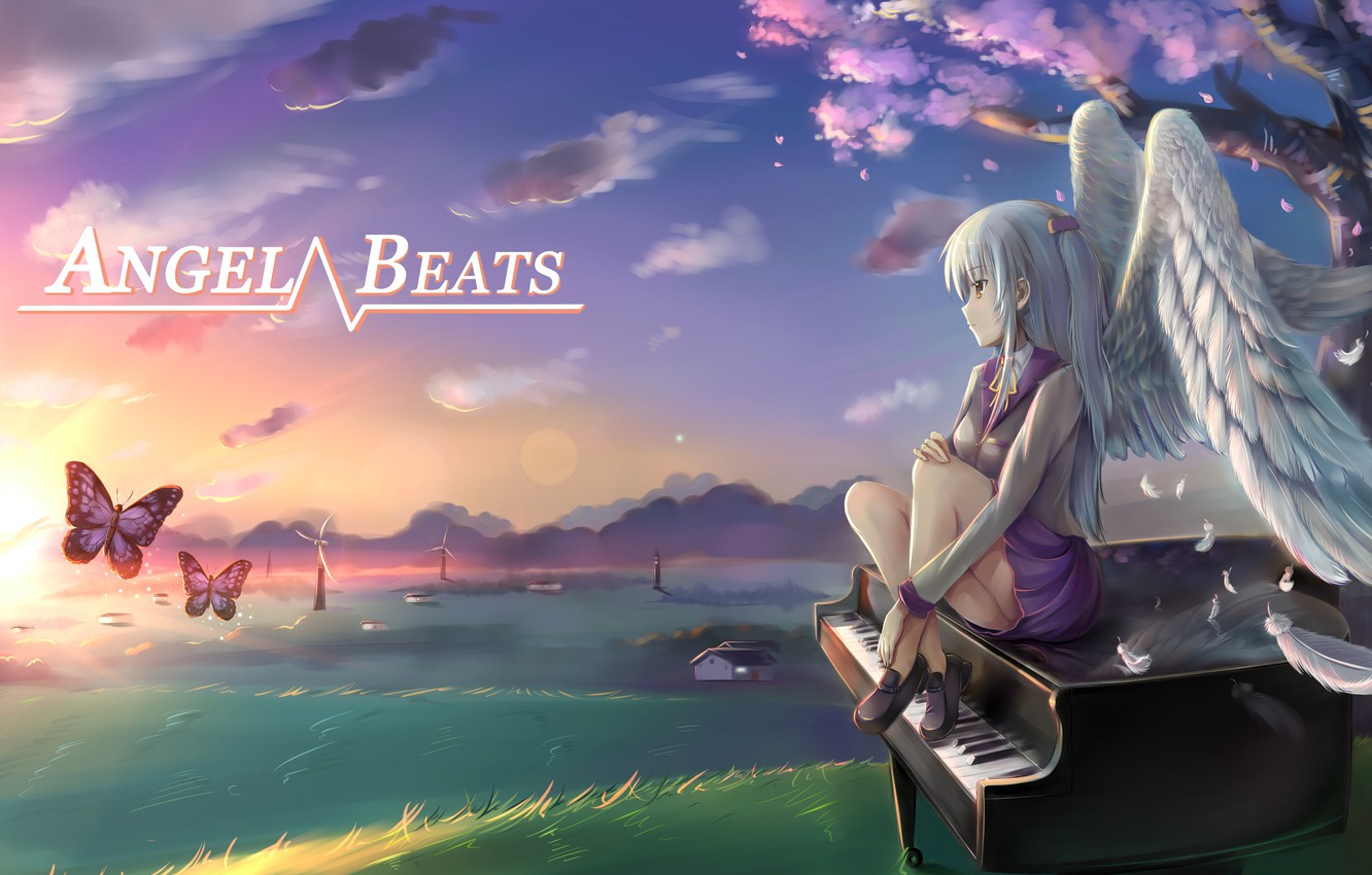 Photo Wallpaper Girl Art Angel Beats Angel Beats Angel Beats Kanade Piano 1332x850 Wallpaper Teahub Io