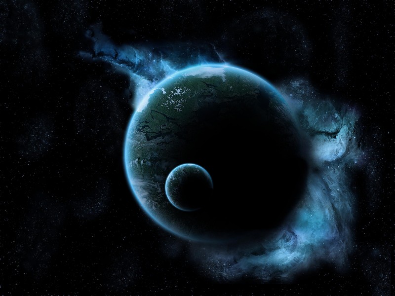Moon, Glow, Dark, Space, Flight Wallpaper - Star Wars Dark Planet - HD Wallpaper 
