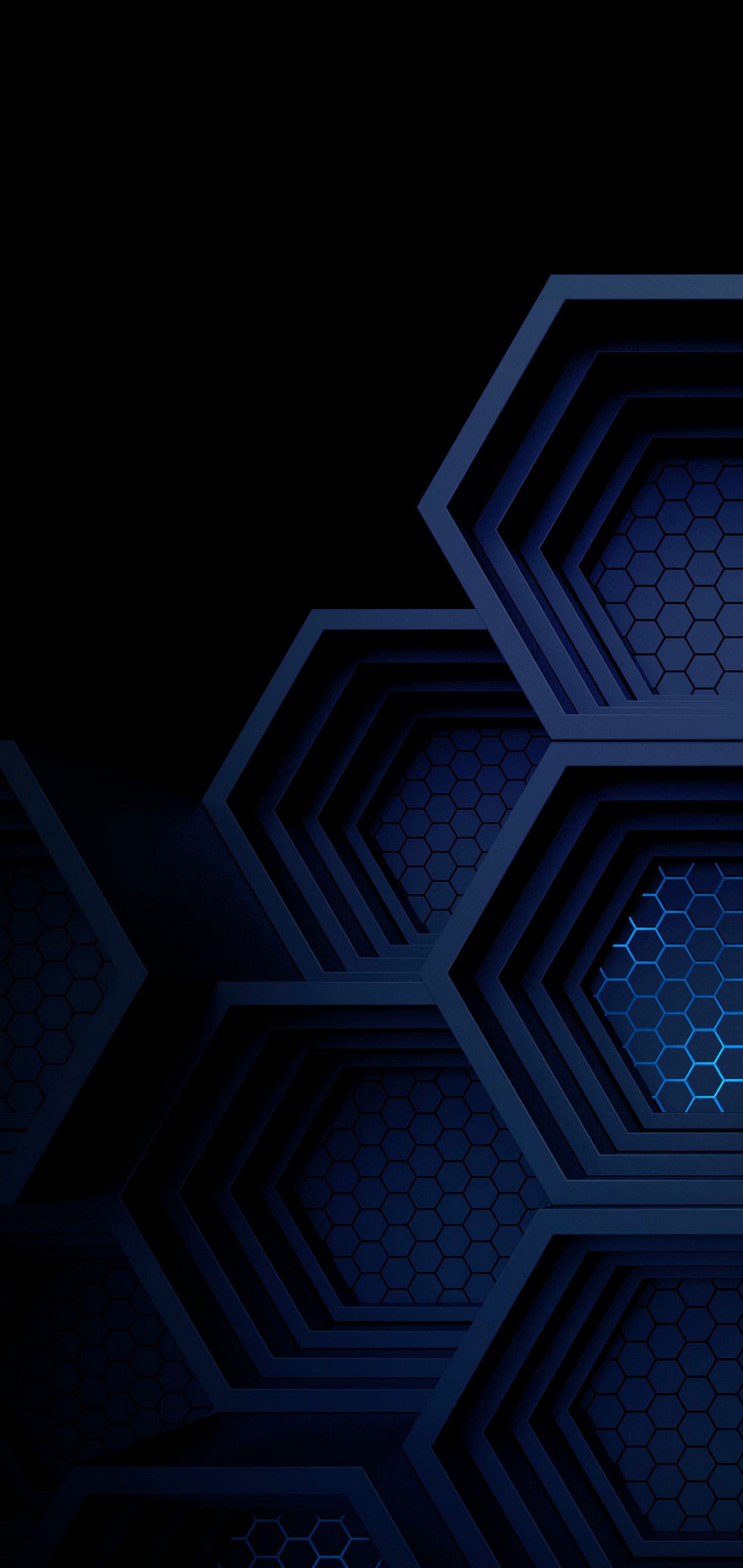 Dark Blue Boxes 3d Abstract Wallpaper - Best Wallpaper Nokia 3.1 Plus - HD Wallpaper 
