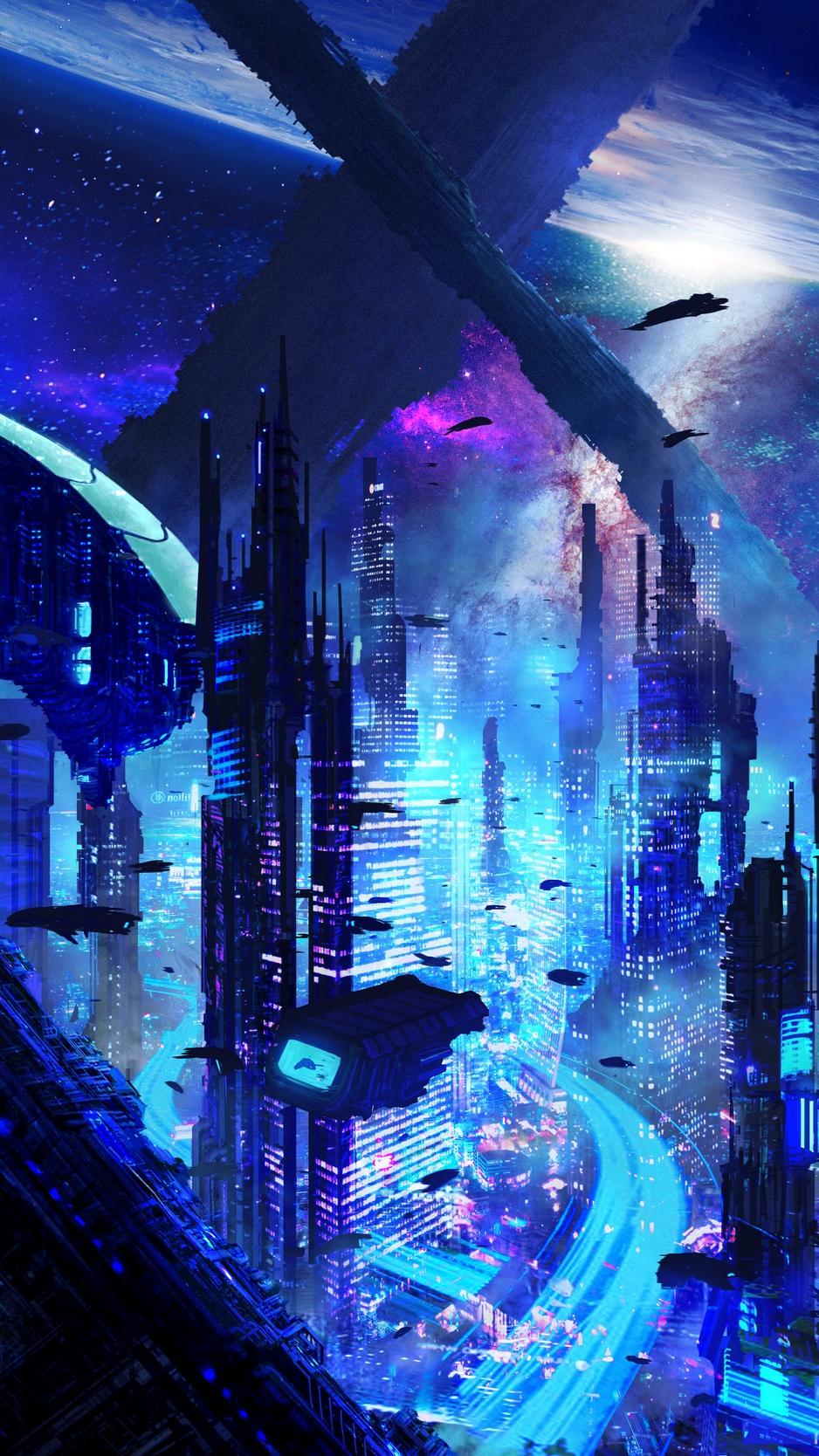 Wallpaper City Futurism Sci Fi Future Fantastic Sci Fi 938x1668 Wallpaper Teahub Io
