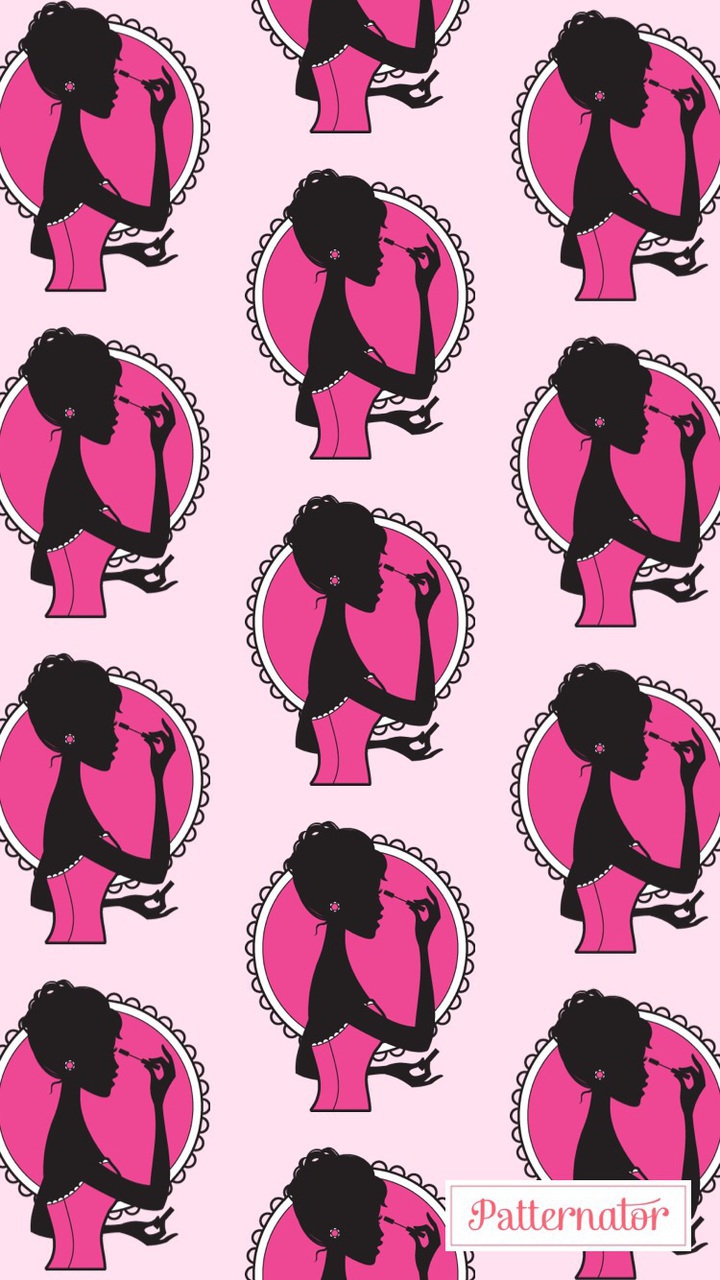 Background, Girl, And Patterns Image - Illustration - HD Wallpaper 