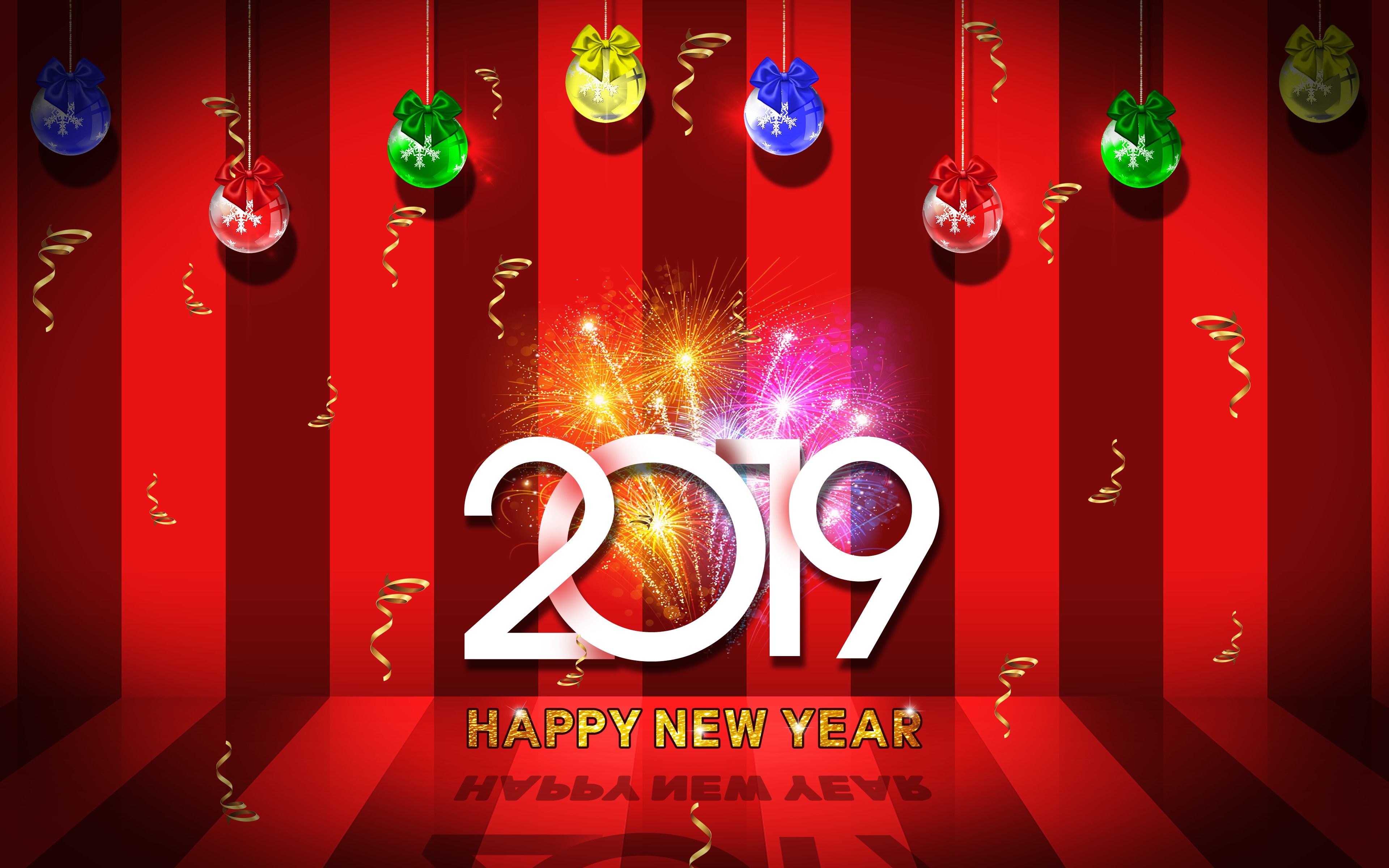 Happy New Year 2019 - HD Wallpaper 