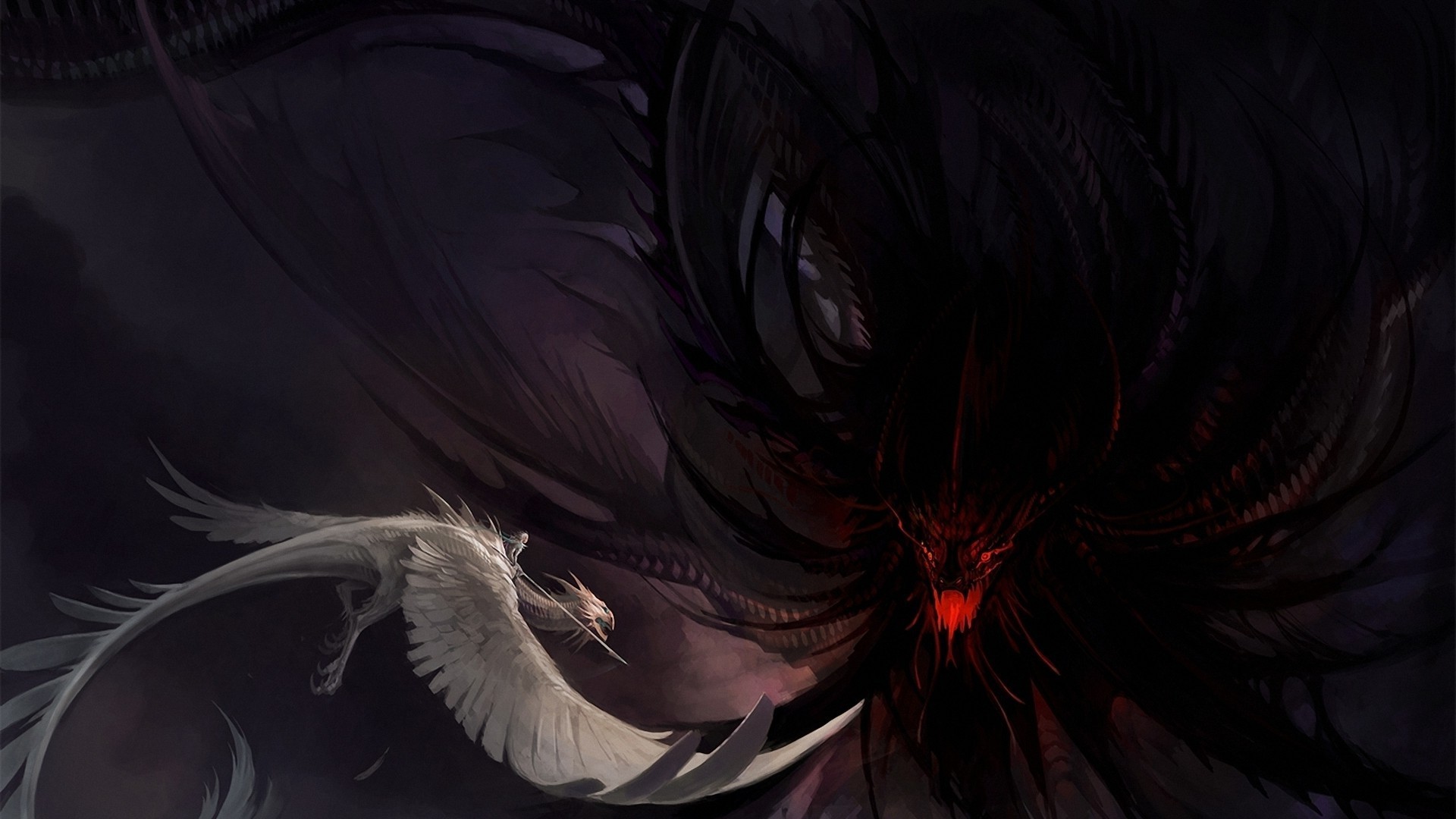 Demon Wolf Wallpaper - Wallpaper - HD Wallpaper 