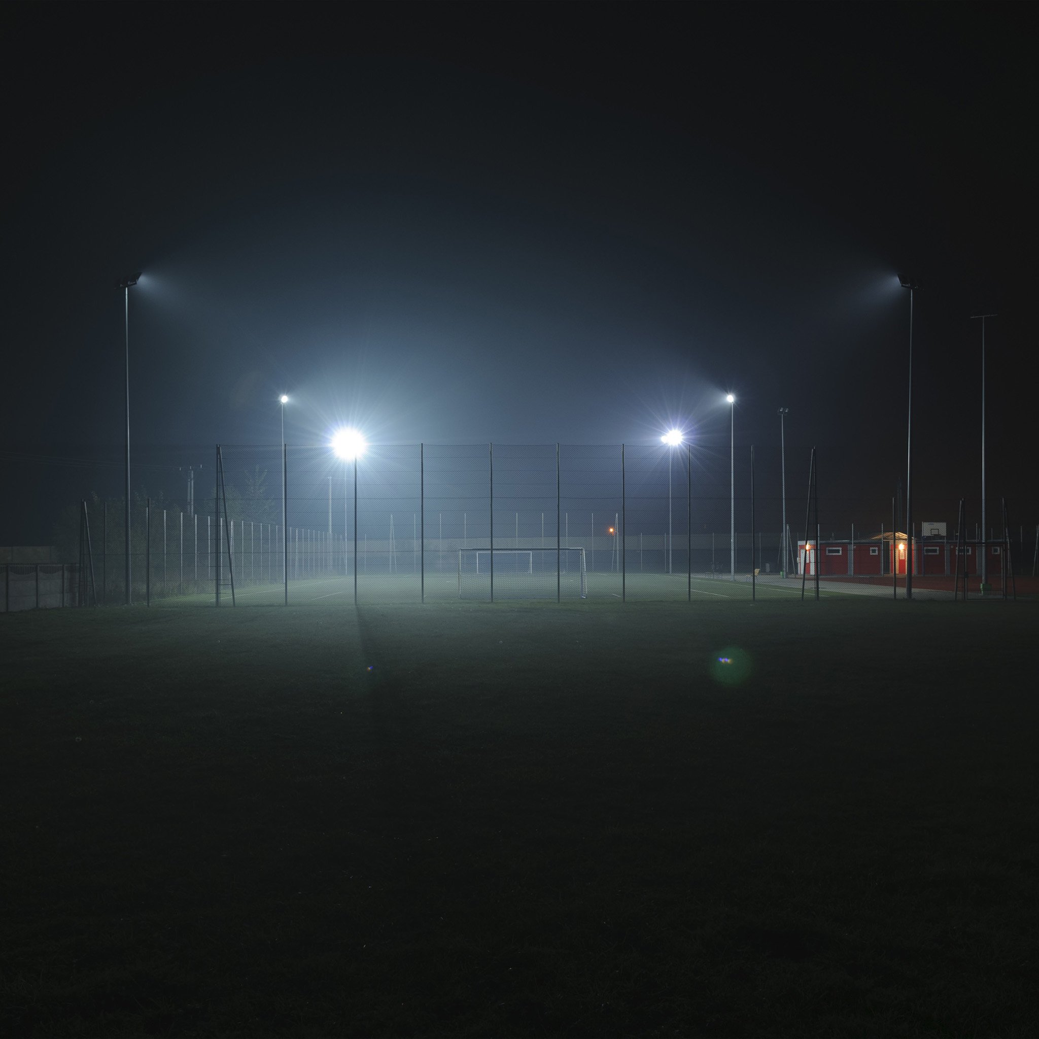 Soccer Field At Night - HD Wallpaper 