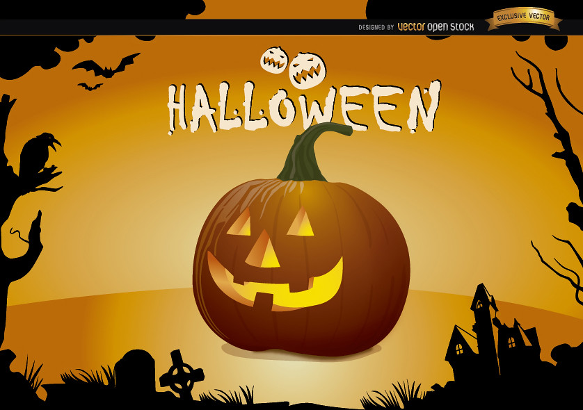 Halloween Wallpaper Pumpkin - HD Wallpaper 