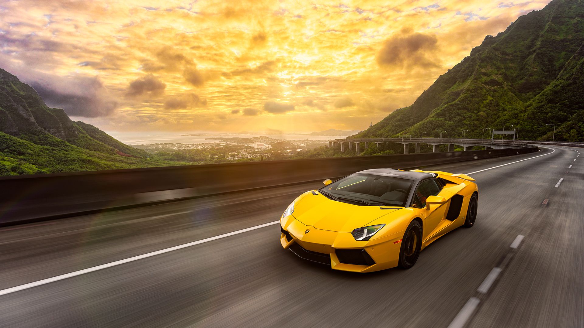 Lamborghini Aventador Yellow Wallpaper Hd - HD Wallpaper 