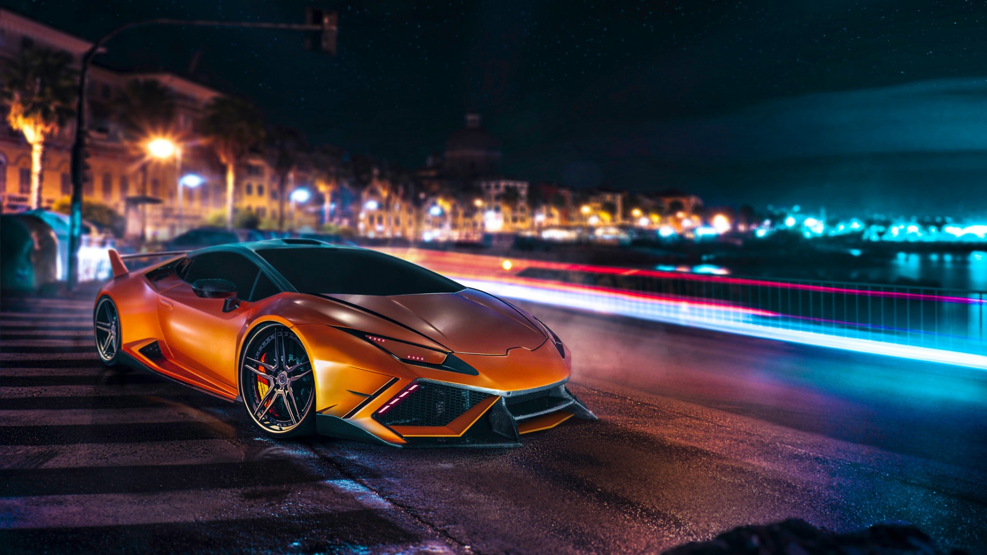 Lamborghini Huracan Orange Wallpaper - Lamborghini Huracan - HD Wallpaper 