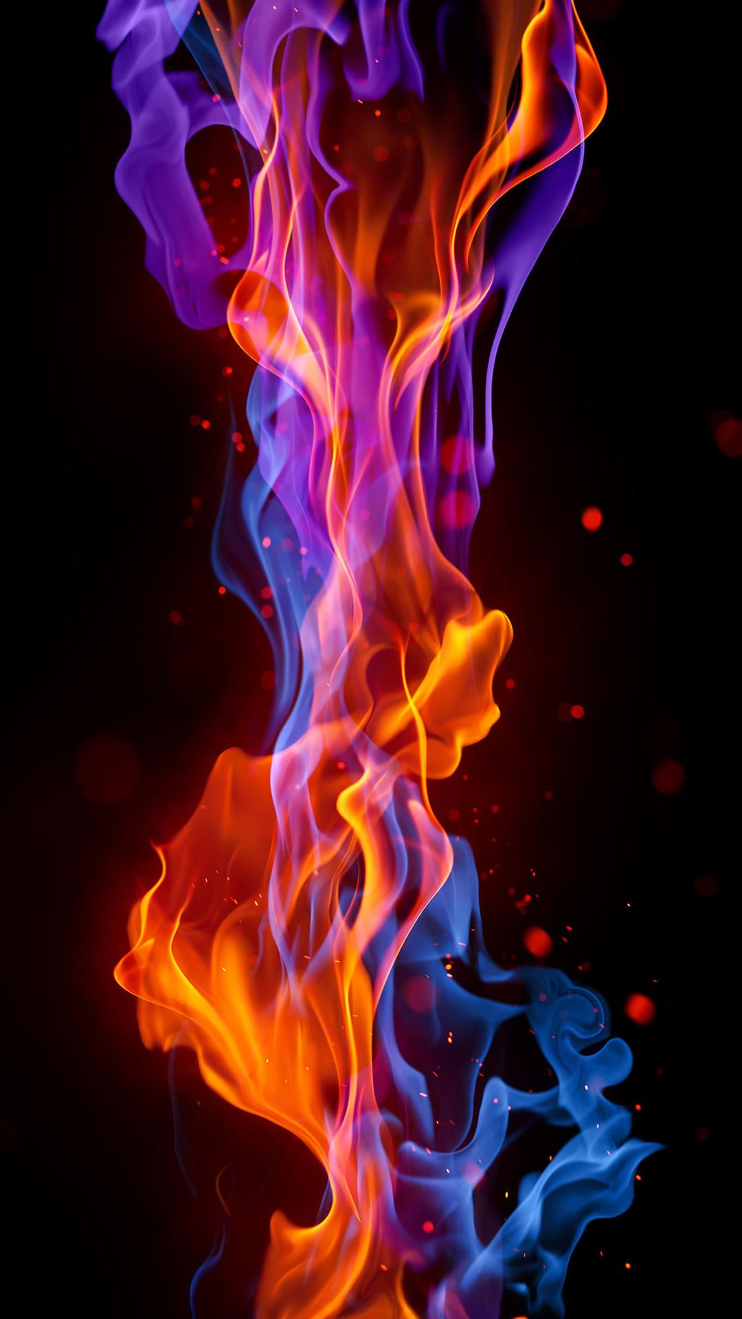 Blue And Red Fire Gif - HD Wallpaper 