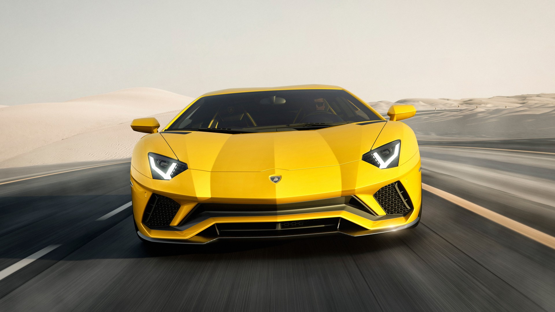Yellow Lamborghini Aventador S Wallpaper - Lamborghini Aventador S 4k - HD Wallpaper 