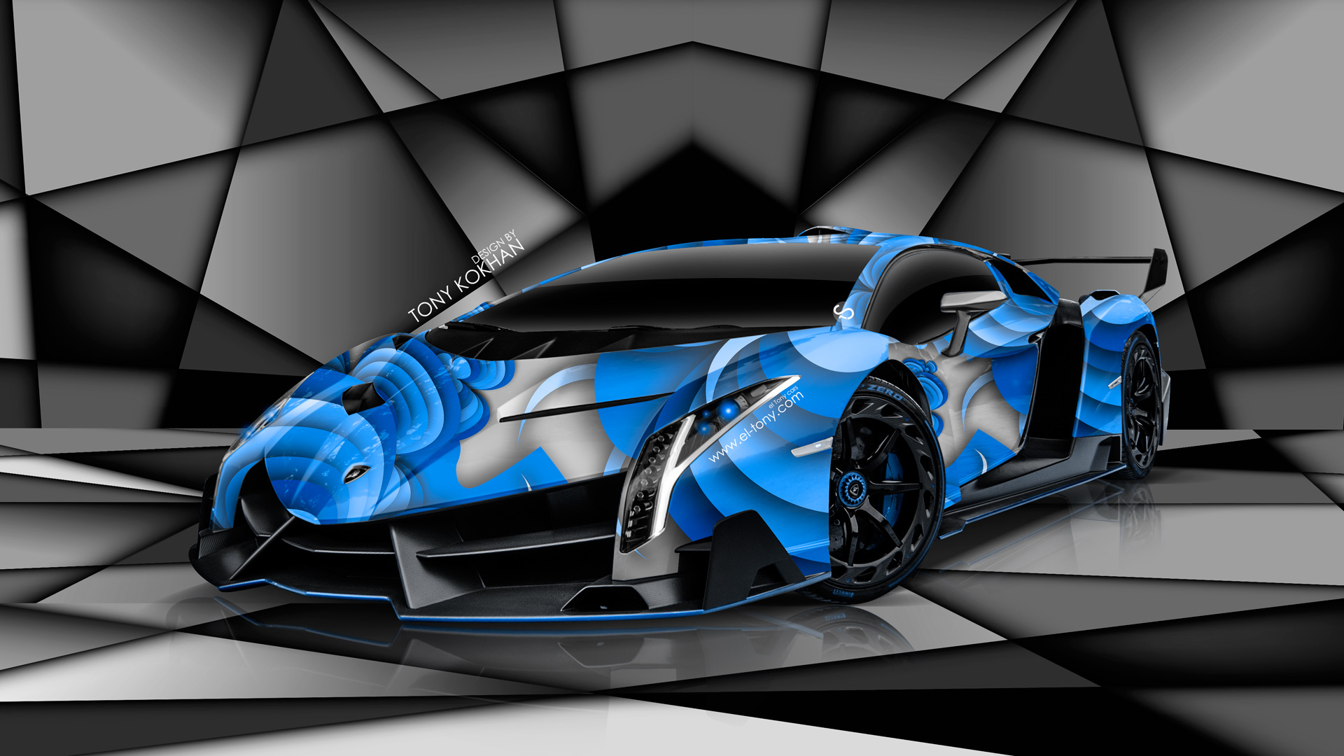 Black And Blue Lamborghini Wallpaper 14 Free Wallpaper - Lamborghini Veneno Wallpaper Blue - HD Wallpaper 