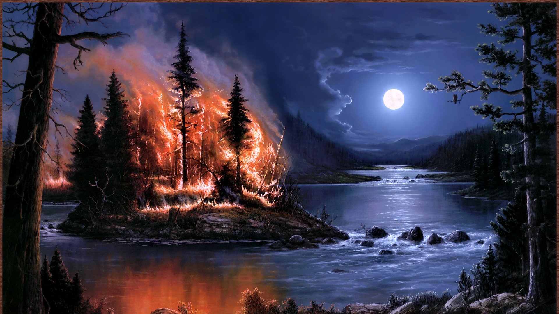 Free Fire High Quality Wallpaper Id - Beautiful River At Night - HD Wallpaper 