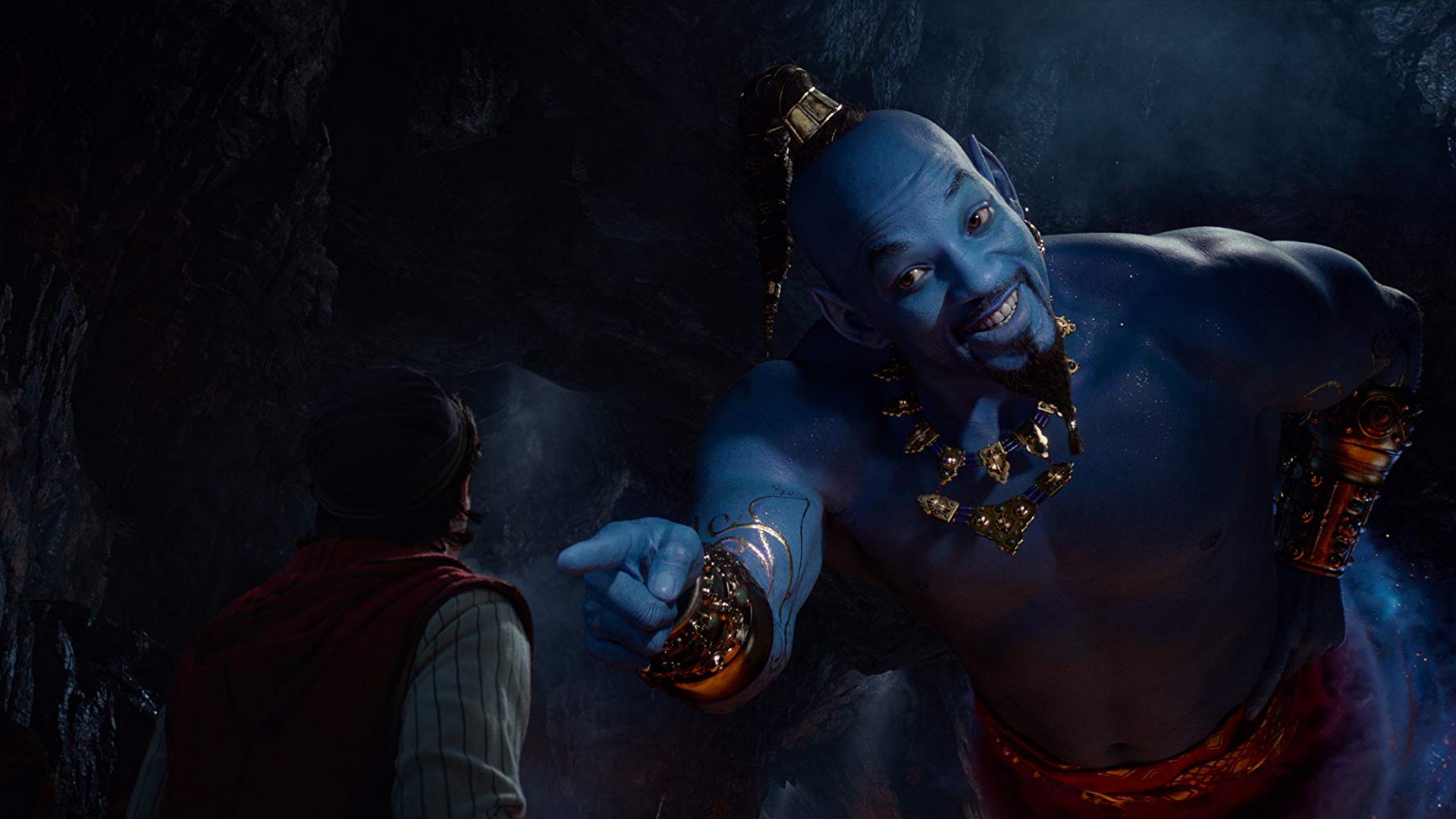 Will Smith Aladdin 2019 Wallpaper Hd With High-resolution - Will Smith Genie Lamp - HD Wallpaper 